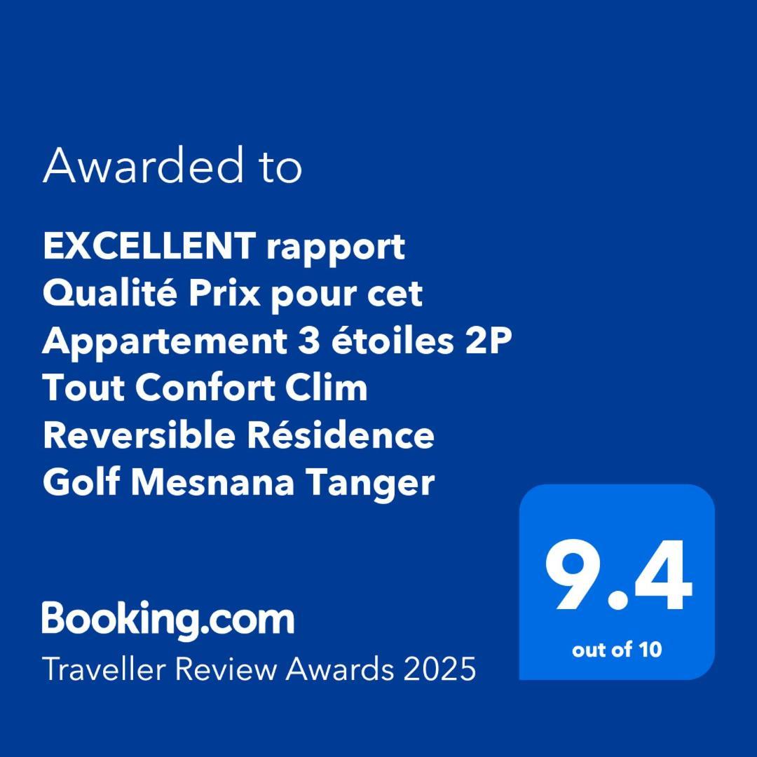 Excellent Rapport Qualite Prix Pour Cet Appartement 3 Etoiles 2P Tout Confort Clim Reversible Residence Golf Mesnana Tanger Exteriör bild